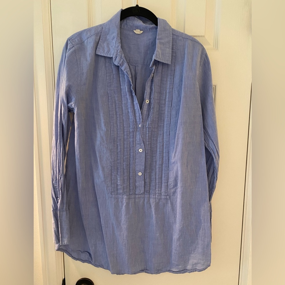 J. Crew tunic, size M, half button down. Great condition